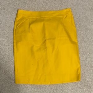 J. Crew Vibrant Yellow Pencil Skirt